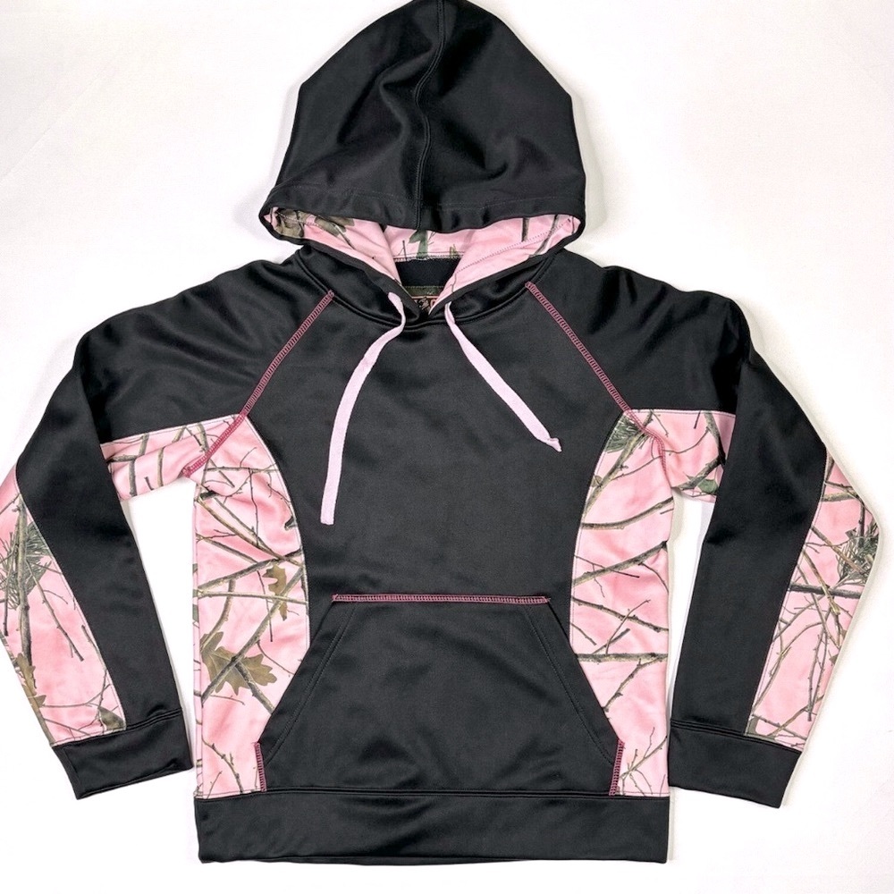 Trail Crest Hoodie Women’s Small Pink Camo Camouflage Pullover